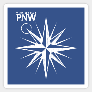 PNW Compass Sticker